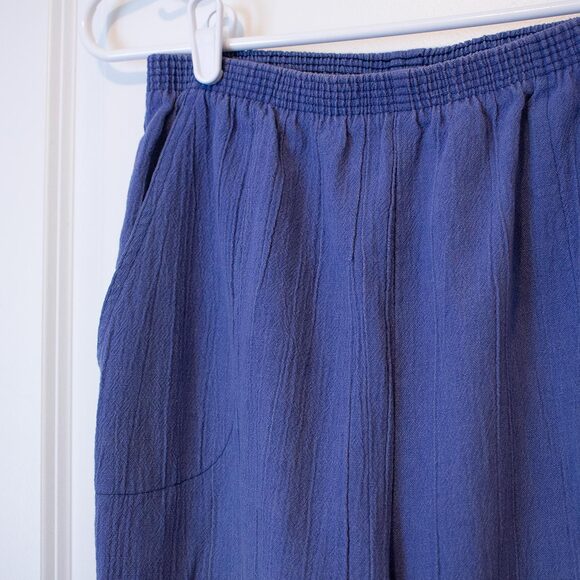 Coastal VTG Blair Pants Periwinkle Textured Crinkle Elastic Waist 10 True Summer - Picture 5 of 9